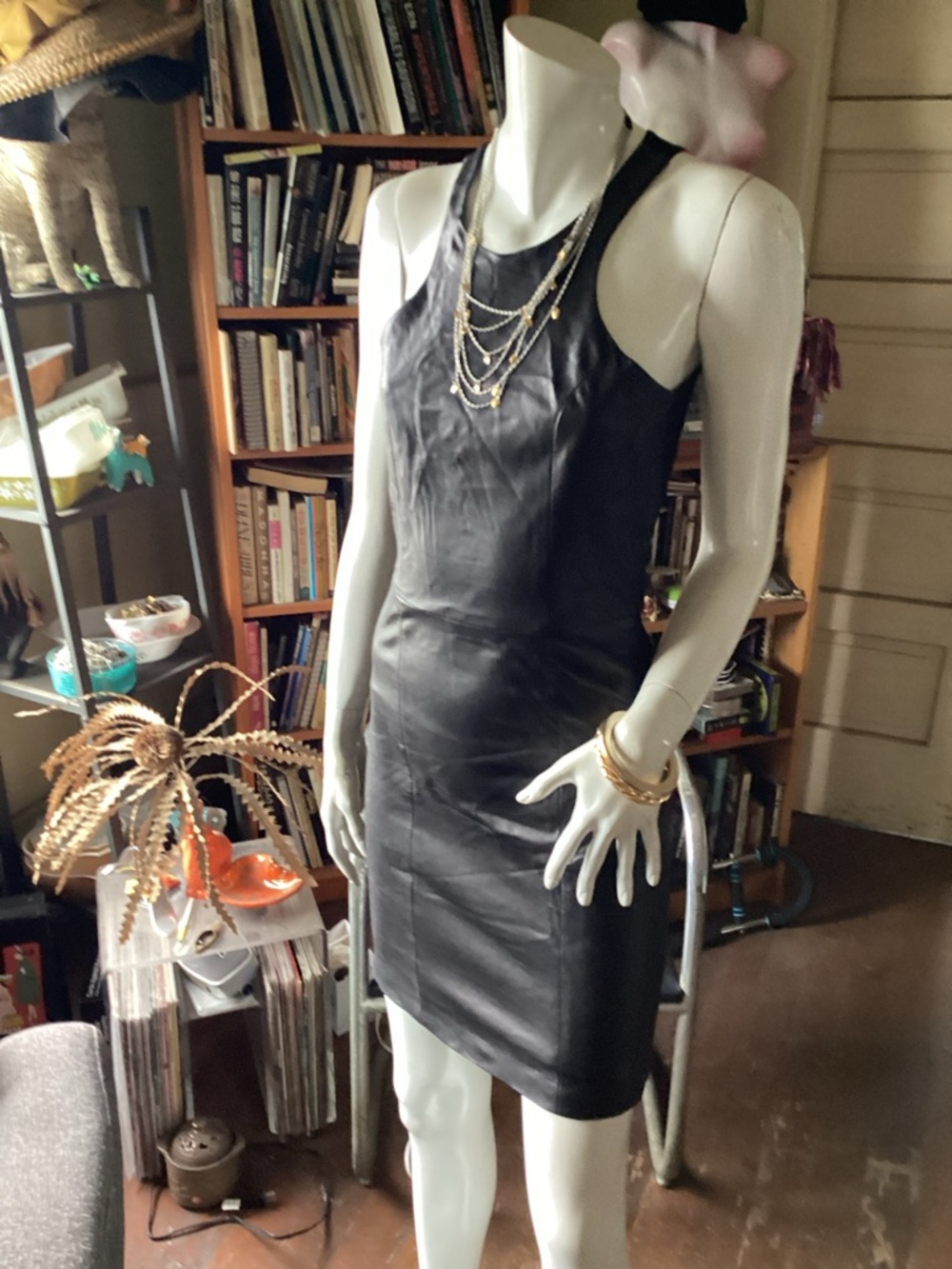 Mason leather & spandex fitted